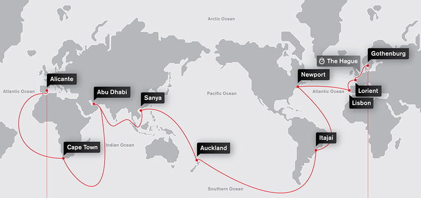 Volvo Ocean Race Route Map 2014-15
